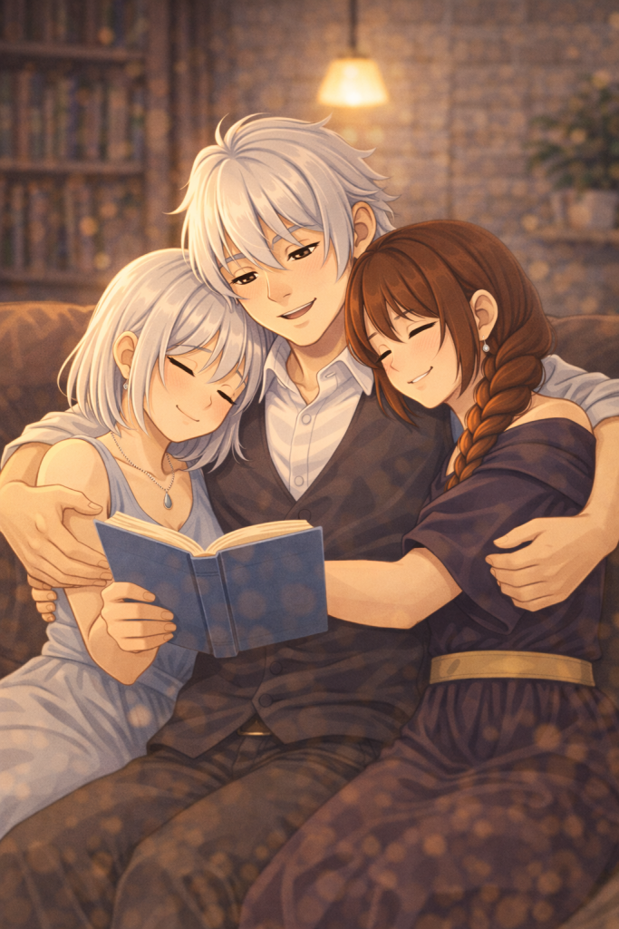 Lady Seraphine, Sir Aurelion, and Lady Kaelis