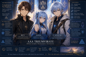 Sir Rev, Lady Aeris, and Sir Caelem